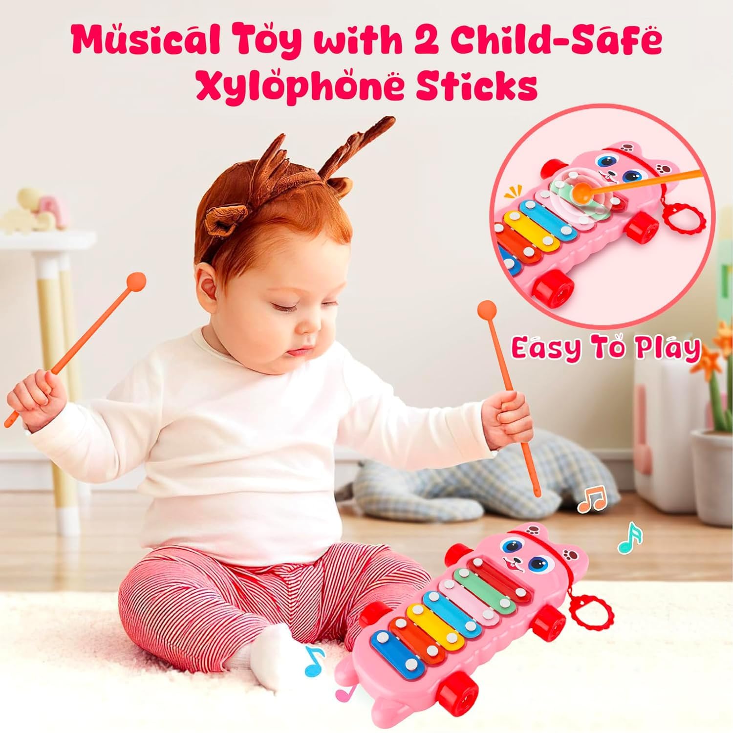 Mommers Xylophone Musical Educational Toy for Kid (1-3Year Old)