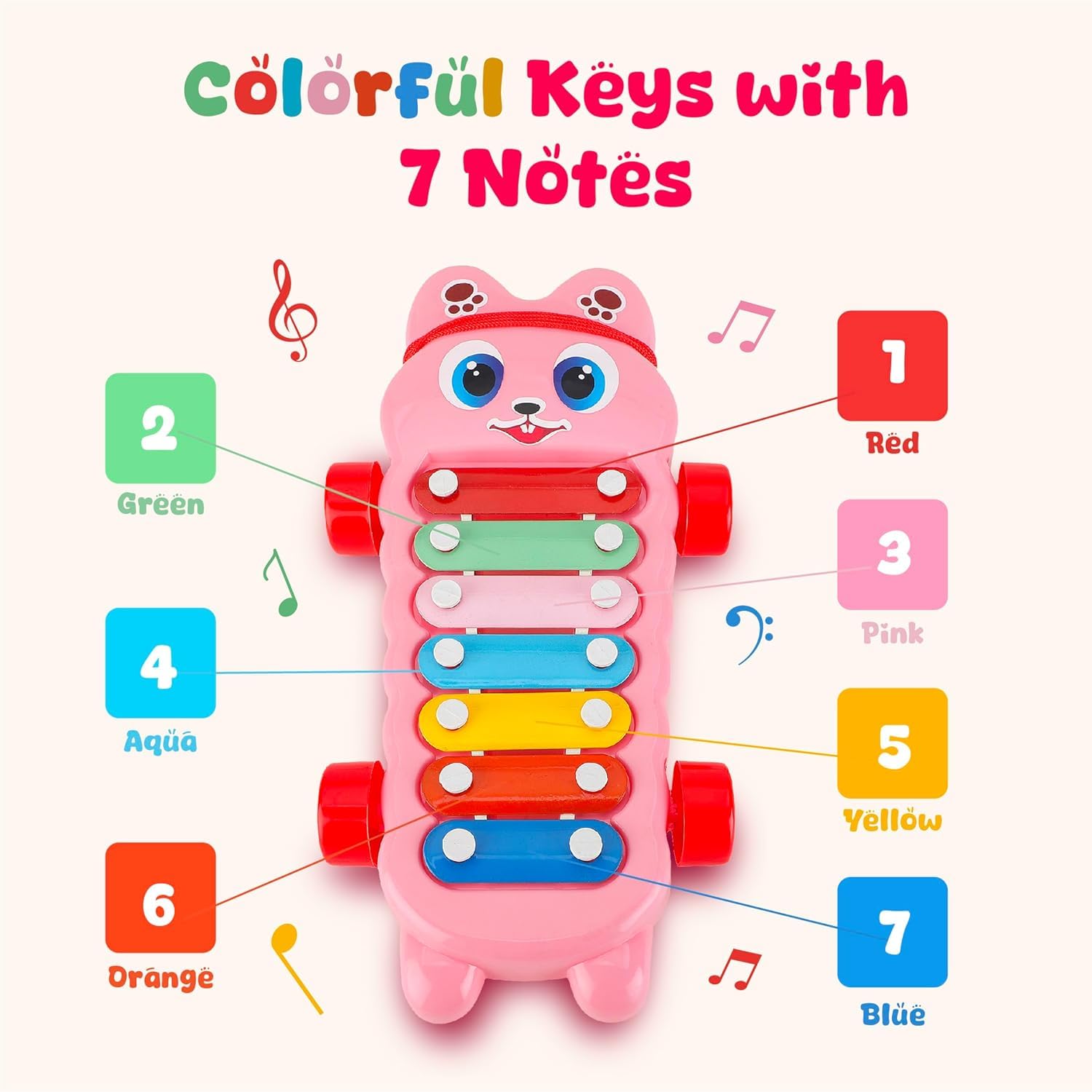 Mommers Xylophone Musical Educational Toy for Kid (1-3Year Old)