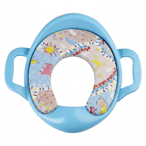 Mommers Kids Toilet Training Seat 1-5 Years Baby Potty Seat with Soft Cushion I Splash Guard I Easy to Clean Seat Cover for Kids I Blue