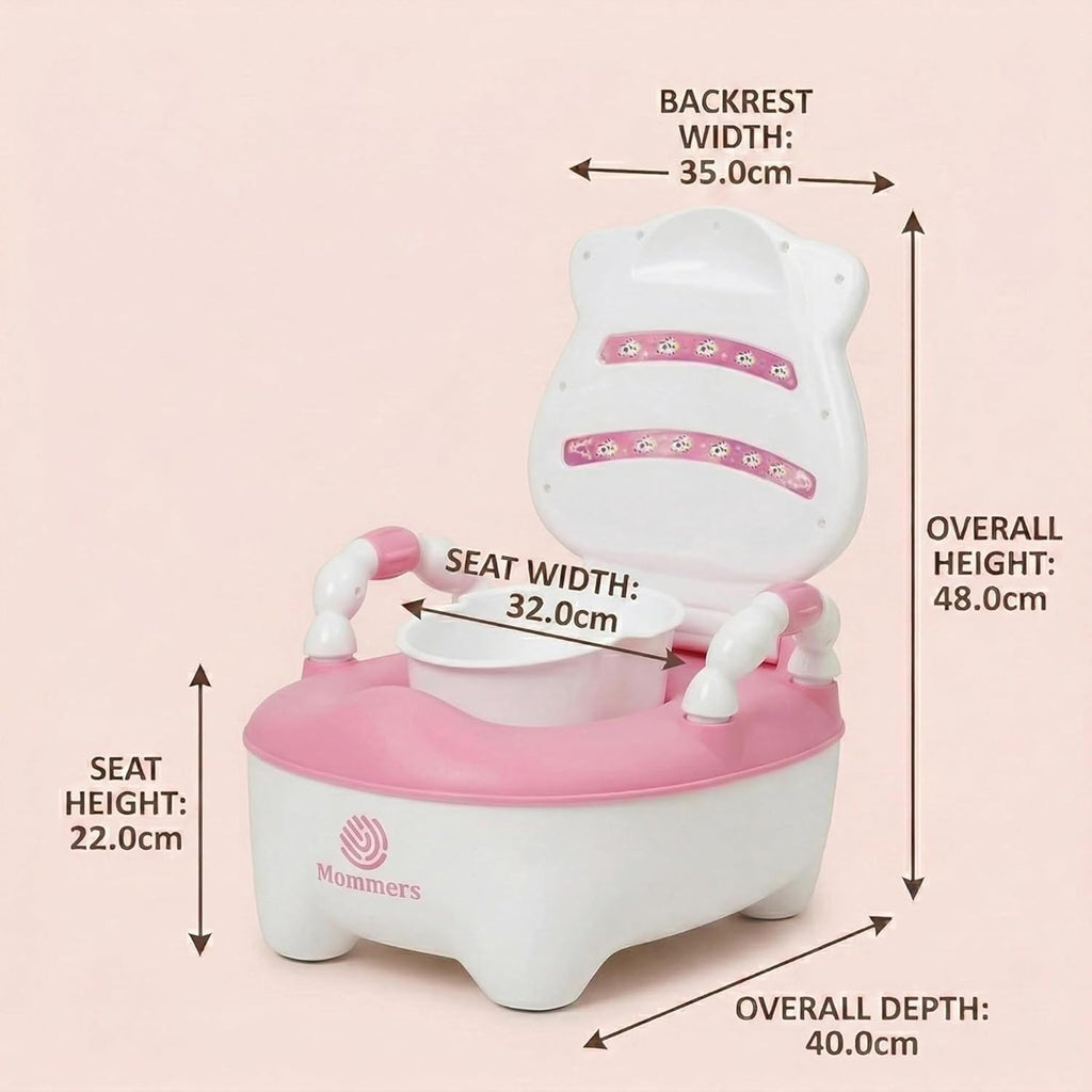 Mommers Baby Potty Training Seat with Backrest and Side Handles
