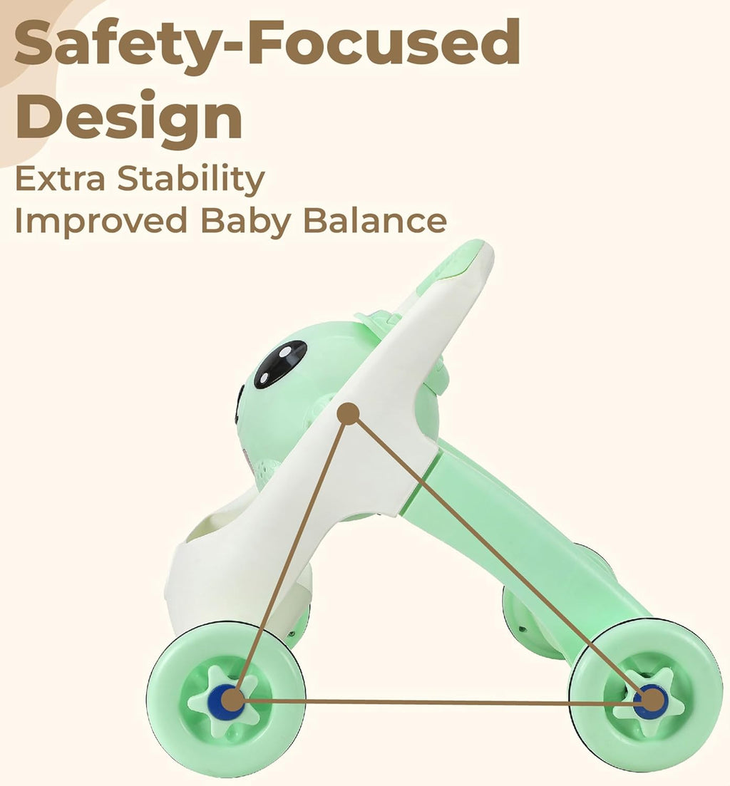 Mommers Baby Walker Musical Push Support with Wheels & Handle | Cute Design Activity Walker for Toddlers | Balanced Wheels Walker | Indoor Play (Copy) (Copy)