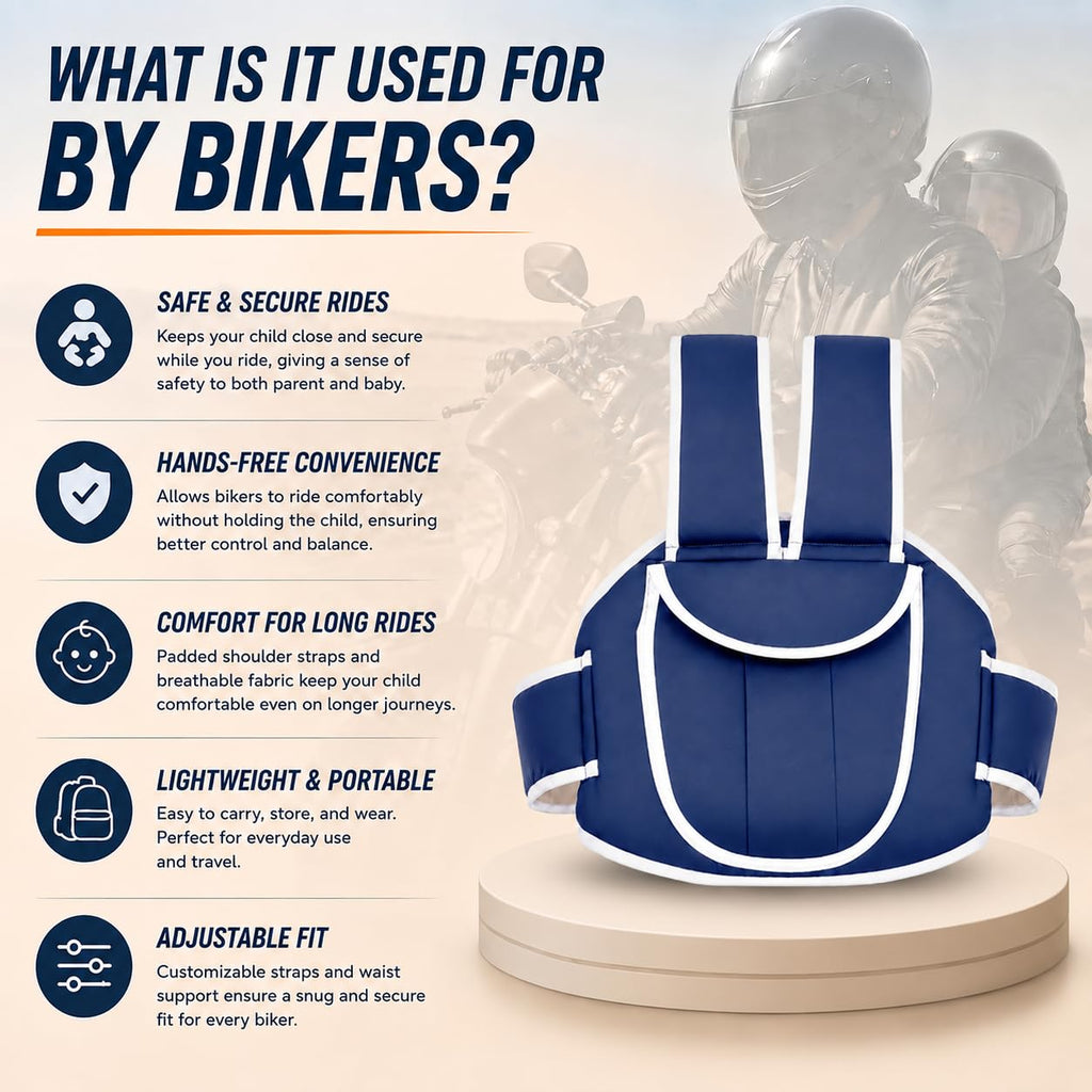 Mommers Baby Safety Belt for 2 Wheeler | Adjustable Harness for Bike and Scooter