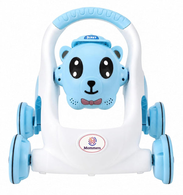 Mommers Baby Walker Musical Push Support with Wheels & Handle | Cute Design Activity Walker for Toddlers | Balanced Wheels Walker | Indoor Play