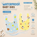 Mommers Waterproof Bibs for Baby | Feeding Bibs for 0–9 Months