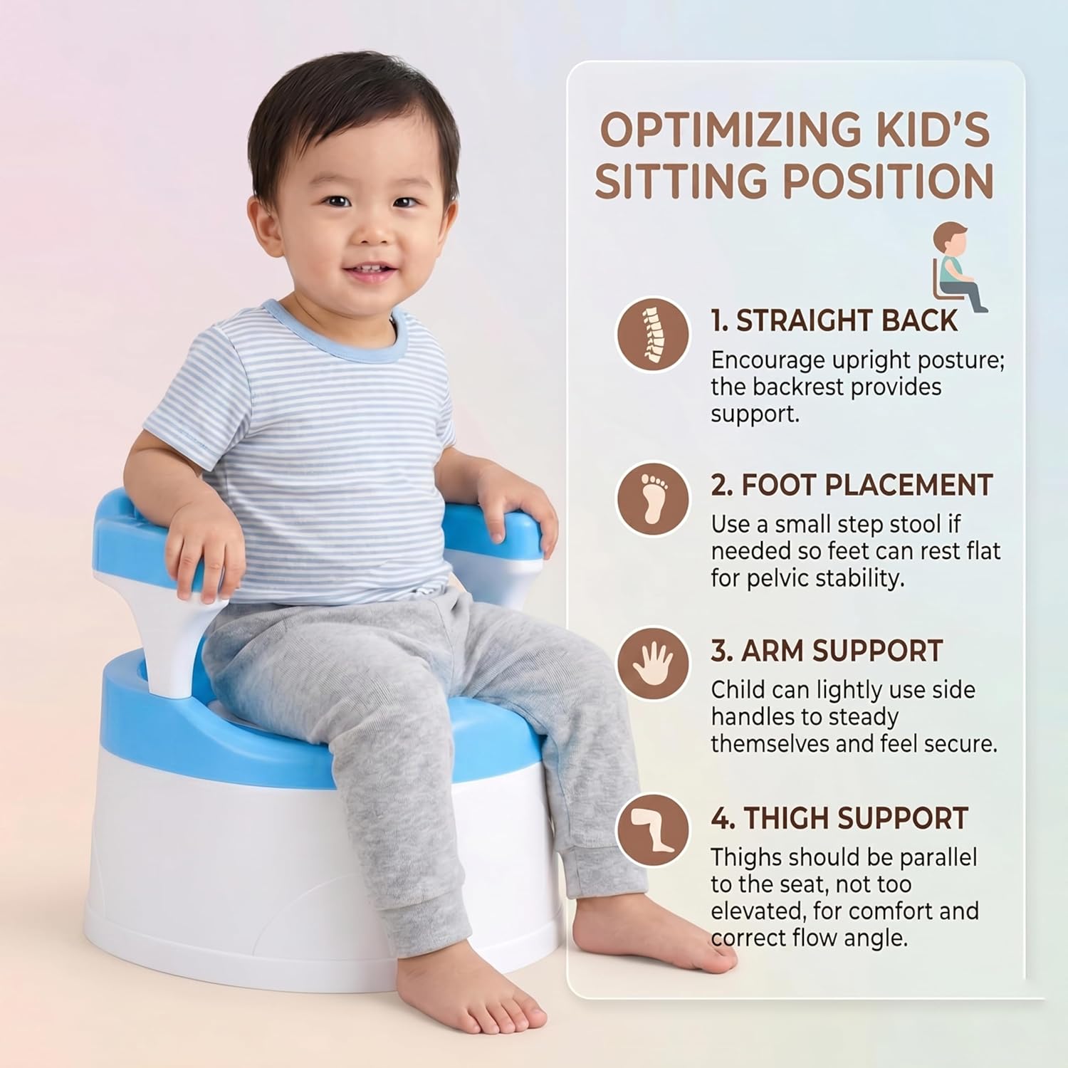 Mommers Panda Baby Potty Training Seat with Removable Grips | Sturdy & Durable Toddler Seat for Independent Boys and Girls
