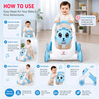 Mommers Baby Walker Musical Push Support with Wheels & Handle | Cute Design Activity Walker for Toddlers | Balanced Wheels Walker | Indoor Play