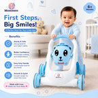 Mommers Baby Walker Musical Push Support with Wheels & Handle | Cute Design Activity Walker for Toddlers | Balanced Wheels Walker | Indoor Play